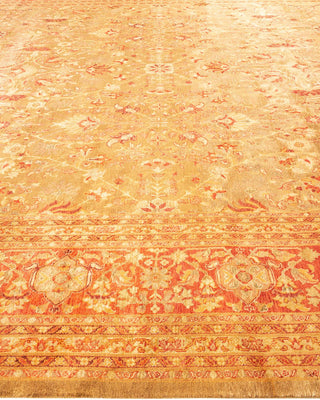 Contemporary Eclectic Yellow Wool Area Rug 12' 0" x 17' 1" - Solo Rugs