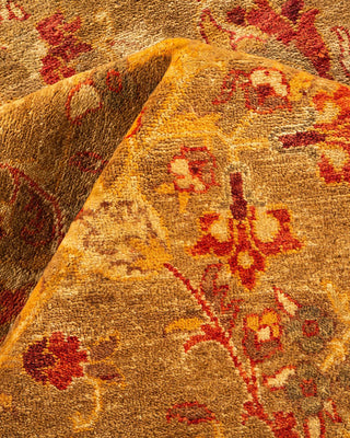 Contemporary Eclectic Yellow Wool Area Rug 12' 0" x 17' 1" - Solo Rugs