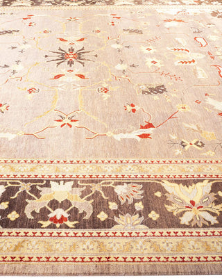 Contemporary Eclectic Beige Wool Area Rug 9' 2" x 11' 10" - Solo Rugs