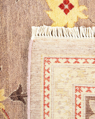 Contemporary Eclectic Beige Wool Area Rug 9' 2" x 11' 10" - Solo Rugs