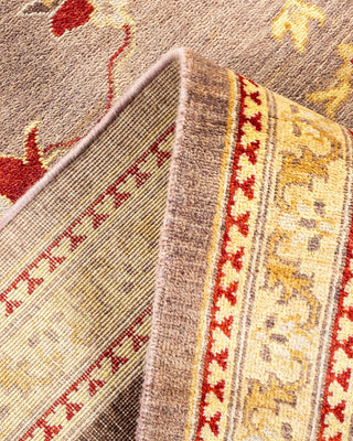 Contemporary Eclectic Beige Wool Area Rug 9' 2" x 11' 10" - Solo Rugs
