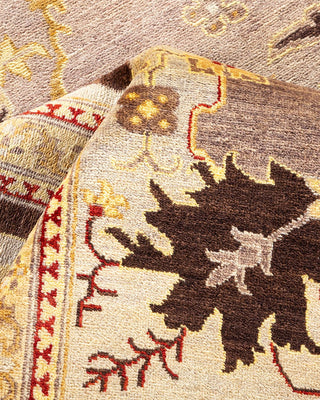 Contemporary Eclectic Beige Wool Area Rug 9' 2" x 11' 10" - Solo Rugs