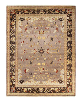 Contemporary Eclectic Beige Wool Area Rug 9' 2" x 11' 10" - Solo Rugs
