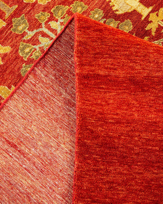 Contemporary Eclectic Red Wool Area Rug 9' 0" x 11' 10" - Solo Rugs