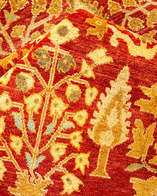 Contemporary Eclectic Red Wool Area Rug 9' 0" x 11' 10" - Solo Rugs