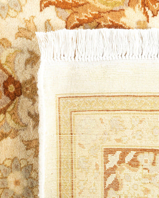 Traditional Mogul Ivory Wool Area Rug 6' 2" x 9' 2" - Solo Rugs