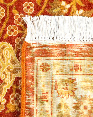 Traditional Mogul Orange Wool Runner 3' 2" x 12' 4" - Solo Rugs