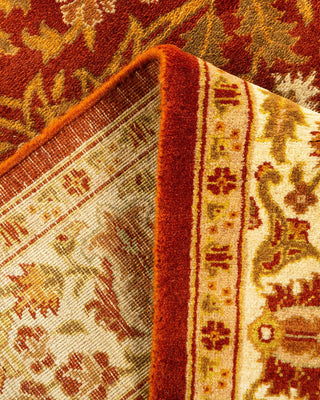 Traditional Mogul Orange Wool Runner 3' 2" x 12' 4" - Solo Rugs