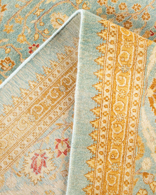 Traditional Mogul Light Blue Wool Area Rug 8' 1" x 10' 5" - Solo Rugs
