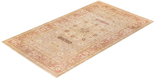 Traditional Mogul Light Gray Wool Area Rug 8' 3" x 13' 10" - Solo Rugs