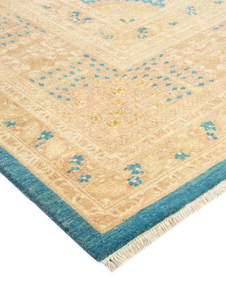 Traditional Mogul Light Blue Wool Area Rug 8' 2" x 10' 4" - Solo Rugs