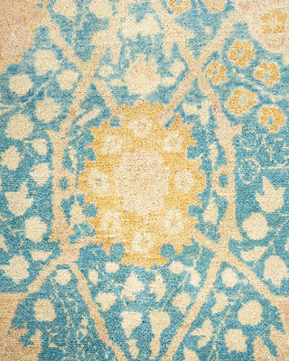 Traditional Mogul Light Blue Wool Area Rug 8' 2" x 10' 4" - Solo Rugs