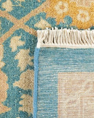 Traditional Mogul Light Blue Wool Area Rug 8' 2" x 10' 4" - Solo Rugs