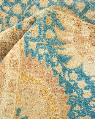 Traditional Mogul Light Blue Wool Area Rug 8' 2" x 10' 4" - Solo Rugs