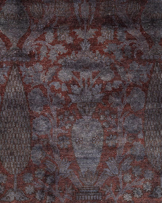Contemporary Fine Vibrance Brown Wool Area Rug 8' 2" x 10' 7" - Solo Rugs
