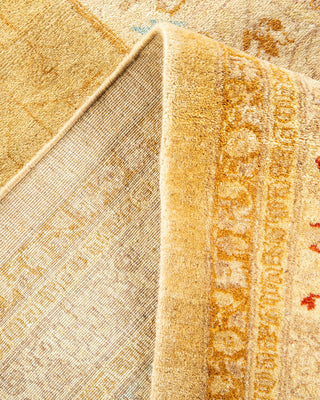 Traditional Mogul Yellow Wool Area Rug 8' 3" x 10' 9" - Solo Rugs
