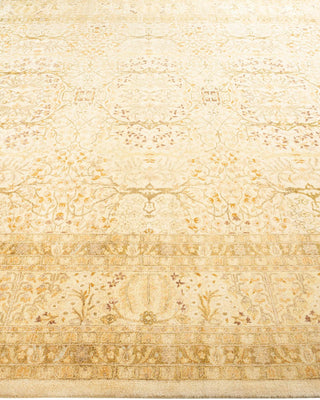 Traditional Mogul Ivory Wool Area Rug 8' 2" x 11' 0" - Solo Rugs
