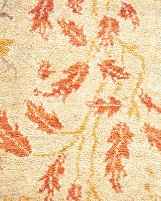 Traditional Mogul Yellow Wool Area Rug 8' 0" x 10' 3" - Solo Rugs