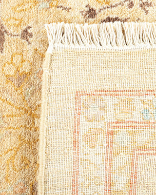 Traditional Mogul Yellow Wool Area Rug 8' 0" x 10' 3" - Solo Rugs