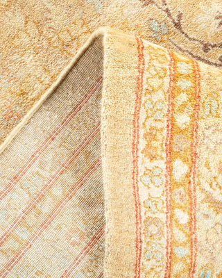 Traditional Mogul Yellow Wool Area Rug 8' 0" x 10' 3" - Solo Rugs