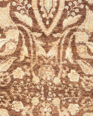 Traditional Mogul Brown Wool Area Rug 6' 1" x 8' 10" - Solo Rugs