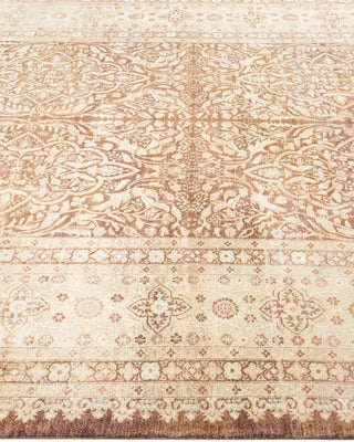Traditional Mogul Brown Wool Area Rug 6' 1" x 8' 10" - Solo Rugs