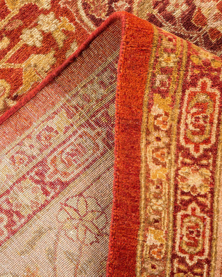 Traditional Mogul Orange Wool Area Rug 6' 2" x 9' 0" - Solo Rugs