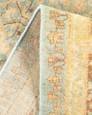 Traditional Mogul Light Blue Wool Area Rug 6' 1" x 9' 1" - Solo Rugs