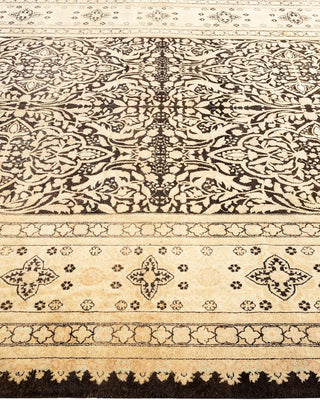 Traditional Mogul Black Wool Area Rug 6' 3" x 9' 2" - Solo Rugs