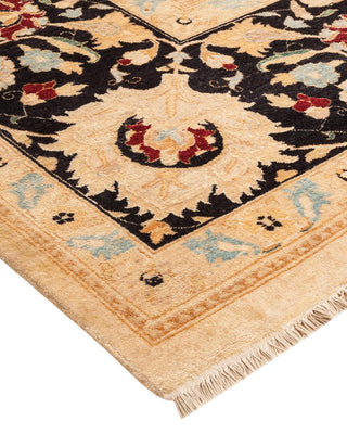 Traditional Mogul Ivory Wool Area Rug 10' 2" x 13' 9" - Solo Rugs