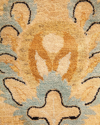 Traditional Mogul Ivory Wool Area Rug 10' 2" x 13' 9" - Solo Rugs
