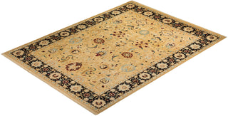 Traditional Mogul Ivory Wool Area Rug 10' 2" x 13' 9" - Solo Rugs