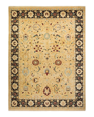 Traditional Mogul Ivory Wool Area Rug 10' 2" x 13' 9" - Solo Rugs