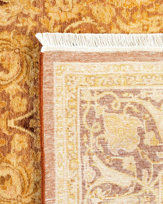 Traditional Mogul Yellow Wool Area Rug 5' 1" x 8' 0" - Solo Rugs