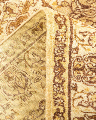 Traditional Mogul Yellow Wool Area Rug 4' 0" x 6' 1" - Solo Rugs