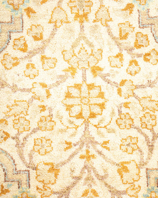Traditional Mogul Ivory Wool Area Rug 4' 4" x 5' 10" - Solo Rugs