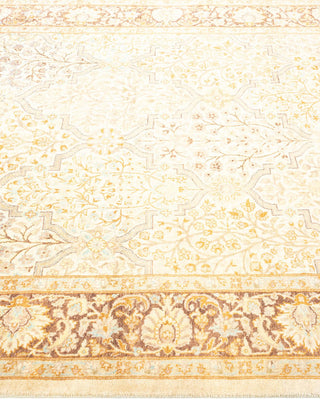 Traditional Mogul Ivory Wool Area Rug 4' 4" x 5' 10" - Solo Rugs