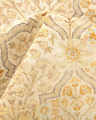Traditional Mogul Ivory Wool Area Rug 4' 4" x 5' 10" - Solo Rugs