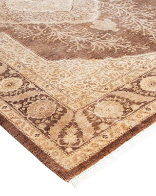 Traditional Mogul Brown Wool Area Rug 4' 2" x 6' 3" - Solo Rugs