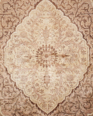 Traditional Mogul Brown Wool Area Rug 4' 2" x 6' 3" - Solo Rugs