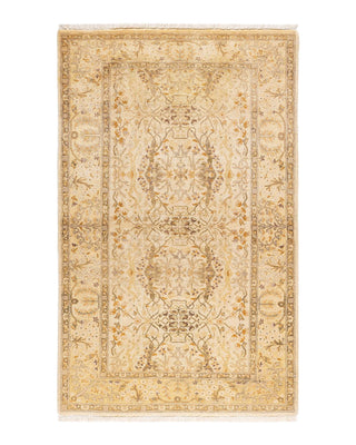 Traditional Mogul Ivory Wool Area Rug 3' 3" x 5' 2" - Solo Rugs