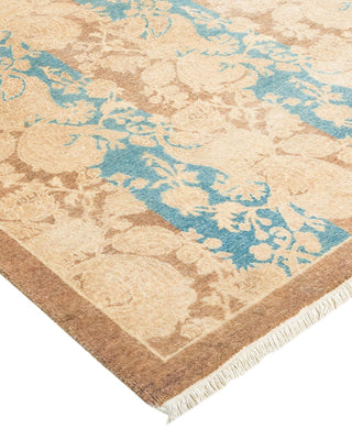 Traditional Mogul Brown Wool Area Rug 3' 2" x 5' 2" - Solo Rugs
