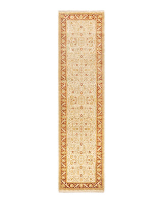 Traditional Mogul Ivory Wool Runner 3' 1" x 12' 2" - Solo Rugs