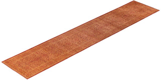 Traditional Mogul Orange Wool Runner 2' 8" x 13' 7" - Solo Rugs