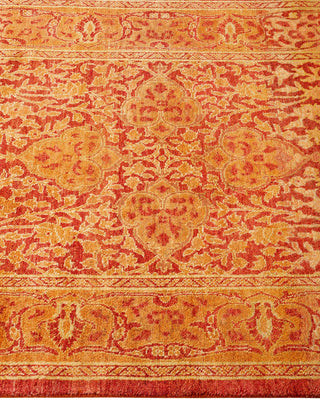 Traditional Mogul Orange Wool Runner 2' 7" x 11' 9" - Solo Rugs