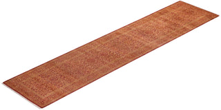 Traditional Mogul Orange Wool Runner 2' 7" x 11' 9" - Solo Rugs