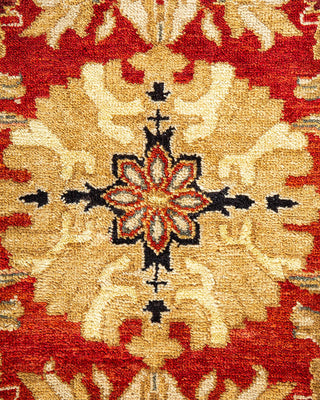 Contemporary Eclectic Red Wool Area Rug 9' 5" x 12' 2" - Solo Rugs