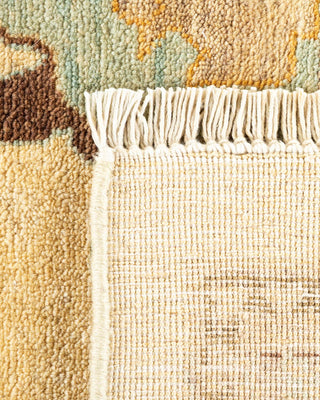 Contemporary Eclectic Ivory Wool Area Rug 9' 1" x 12' 1" - Solo Rugs