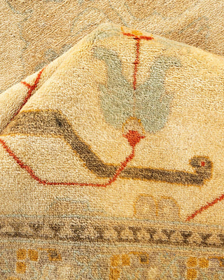 Contemporary Eclectic Ivory Wool Area Rug 9' 1" x 12' 1" - Solo Rugs