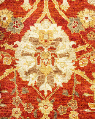 Contemporary Eclectic Orange Wool Area Rug 9' 1" x 11' 7" - Solo Rugs